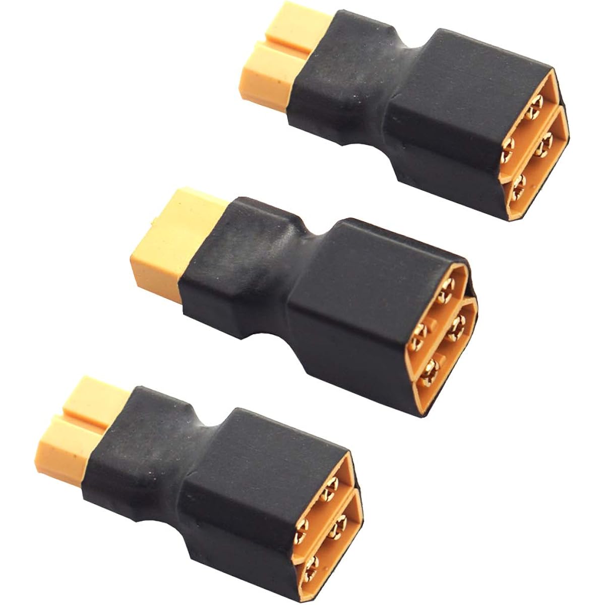 Mirthobby Wireless XT60 Parallel Adapter Connector 1 Female - 2 Male Wireless Adapter for RC Lipo Battery Pack of 3