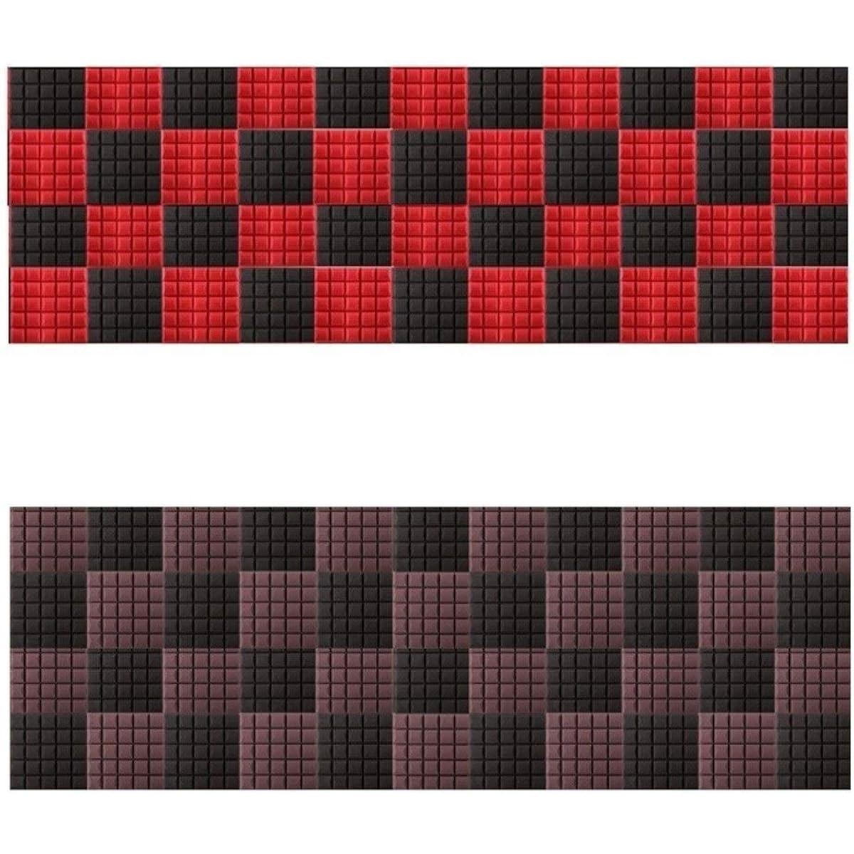 Bar Soundproof Foam Panels, 10PCS Environmental Protection Acoustic Panels Studio Office Sound Absorbing Cotton (Blue) (Red)