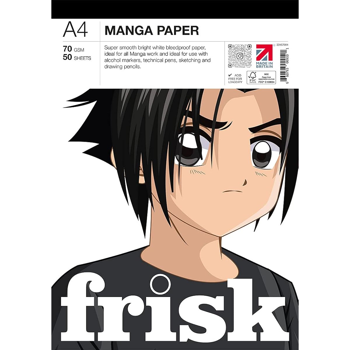 Frisk A4 70gsm 50 Sheets Manga Paper Pad White