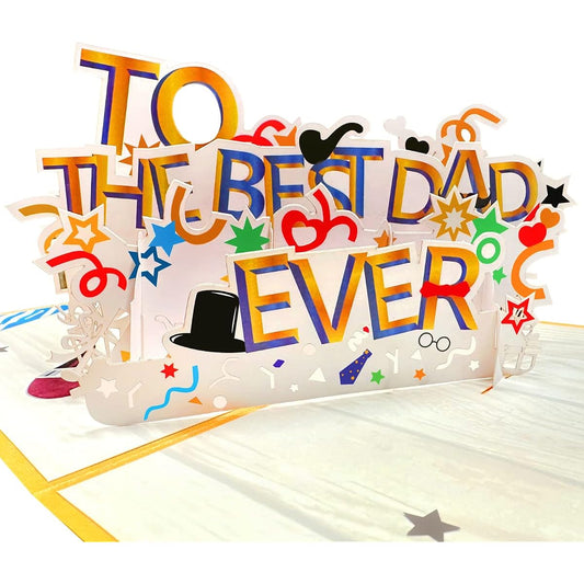 ArchVinci Father's Day Cards, Father's Day Pop Up Cards, Funny Father's Day Cards for Husband, Son, Dad, 5" x 7" Cover, Envelope and Note Tag Included