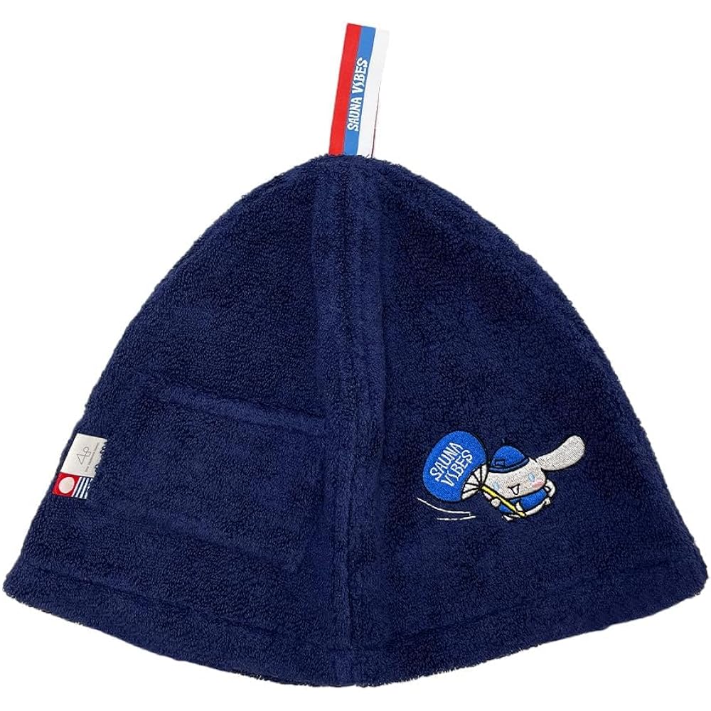 [SAUNA VIBES] Sauna Hat Sanrio Characters Collaboration Popular with Women Prevents Hot Flashes Prevents Hair Damage Includes Key Pocket Imabari Towel Certified Men's Women's