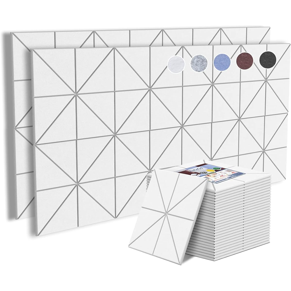 hite Moisture Proof Sound Absorbing Sheet Hard Soundproofing Material Wall Gaming Room/Recording Studio/Office/Karaoke Kyuon Material Musical Instrument Piano Room Soundproofing Measures 3m Double Sided Tape Comes with easy installation (300mm*300mm*9mm)