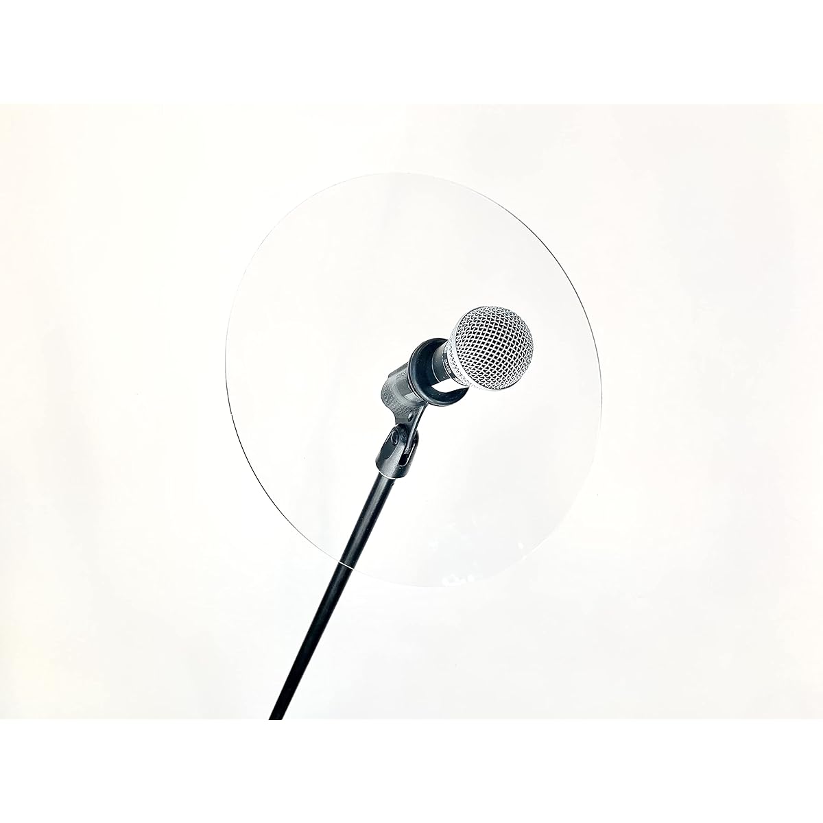 DistinctAndUnique (11" Diameter) Crystal Clear Acrylic Vocal and Horn Deflector Shield: 4 Styles 3mm Rigid Cast for Trumpet Saxophone Trombone Vocal.