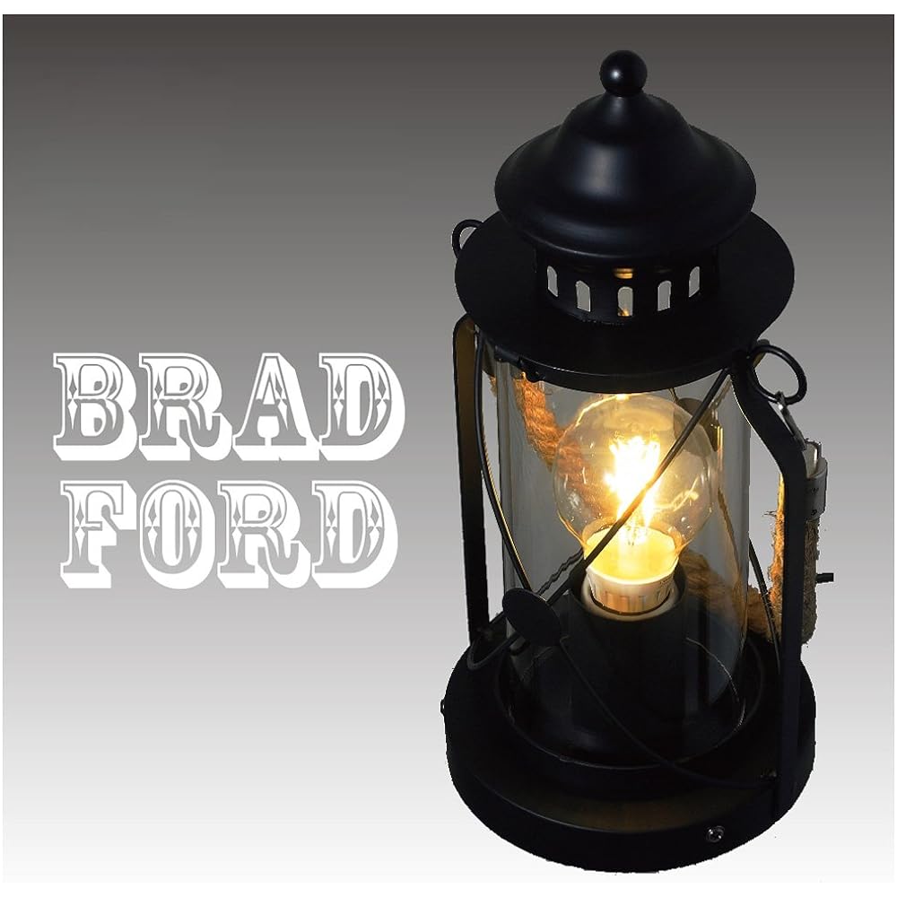 EGLO Lantern Bradford Black with LED bulb, light bulb color, 40W equivalent, indoor use only EGL-BFL-BK