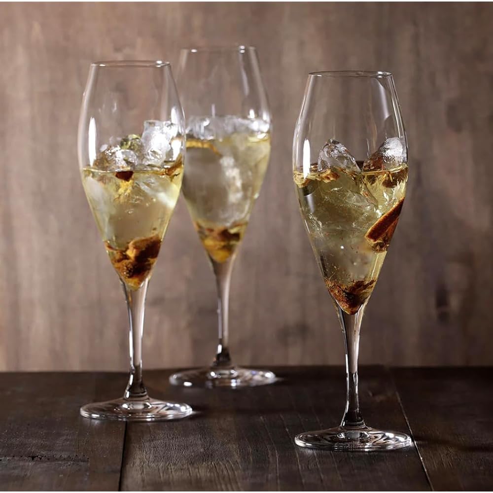 Kimura Glass Store [Piccolo 6oz Flute Set of 6] Flute Glass Champagne Champagne Glass Cocktail Glass Stylish Glass Usuhari Glass Made in Slovakia Color Crystal 200cc