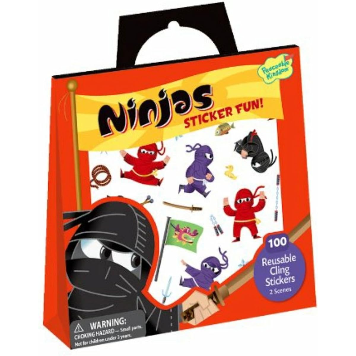 Peaceable Kingdom / NEW Ninjas Reusable Sticker Tote