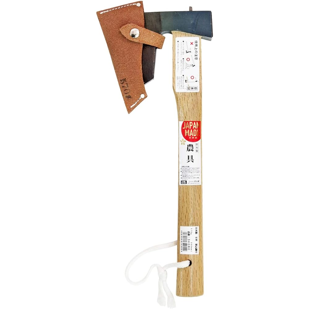 KONYO Japanese hand ax with split steel 34080 570g 360mm handle Body: Depth 3cm Body: Height 34.5cm Body: Width 13cm