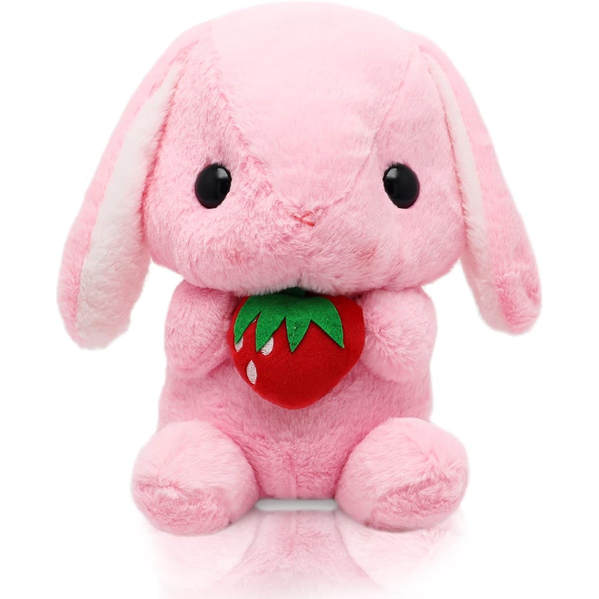 Enhopty Bunny Stuffed Animal Easter Ears Rabbit Plush Toy Huggable White Bunny Stuffed Animal Carrot Fluffy Kawaii Soft Cuddle Sleeping Pillow