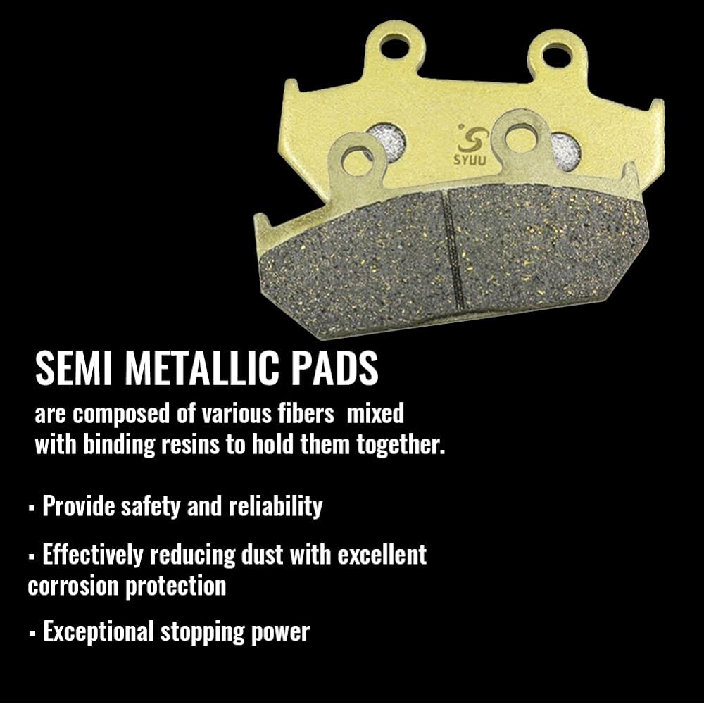 SYUU Motorcycle Replacement Front Rear Brake Pad Brake Pad AN 650 Burgman Executive/Skywave 2003-2014 FA142F FA412R