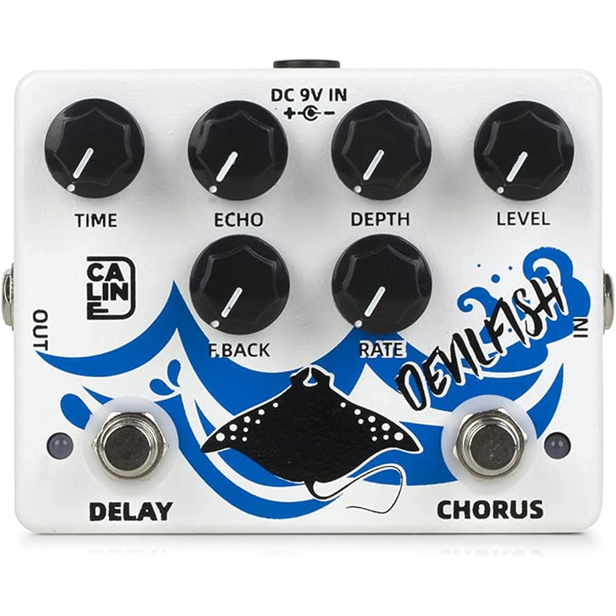 Caline DCP-03 DEVILFISH Chorus Delay Effect Pedal Dual Guitar Pedal