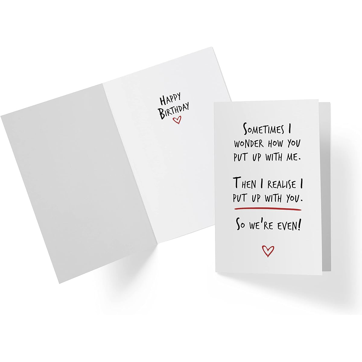 Karto Sweet Birthday Cards for Men and Women, Large Size 5.5 x 8.5 Inch, Romantic Birthday Cards, Happy Birthday Cards for Husband and Wife, Birthday Cards for Boyfriend Girlfriend, Hold On
