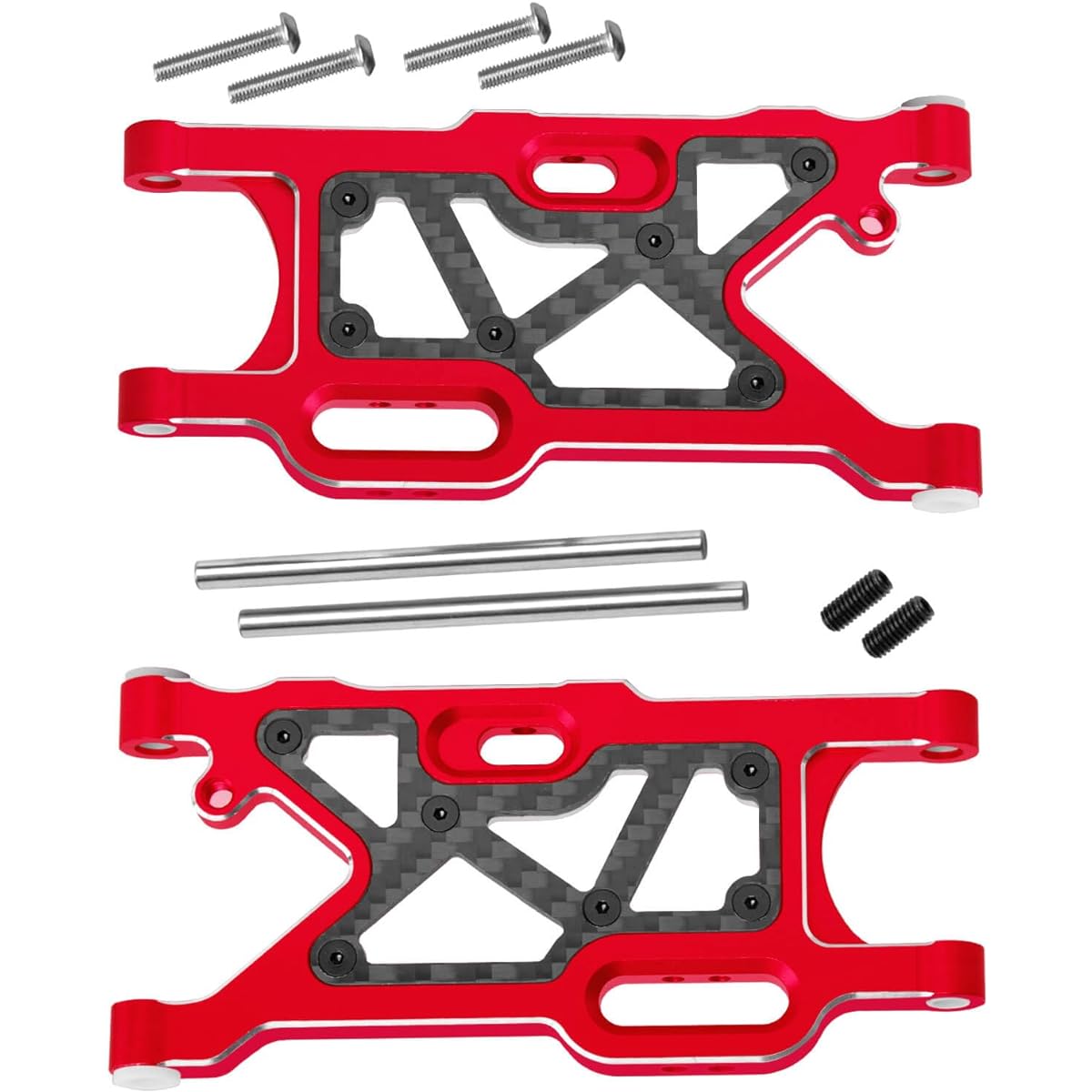 RCMYou Aluminum Rear Lower Suspension A Arm Upgrade Parts for 1/8 Typhon 6S, 1/7 Felony 6S BLX Infraction 6S BLX Limitless 6S BLX, 2pcs Front Upper Arm Hop-up, Navy Blue