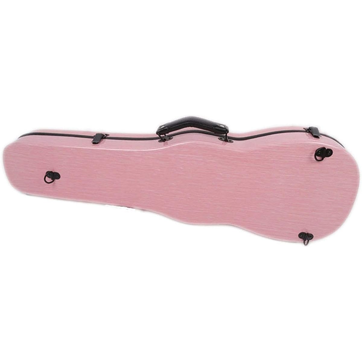 Violin Case Violin Case 4/4 Full Size Violin Hard Box Violin Gold Shape Fiberglass Case Sturdy Lightweight Pressure Resistant (Color: Pink, Size: 3/4)