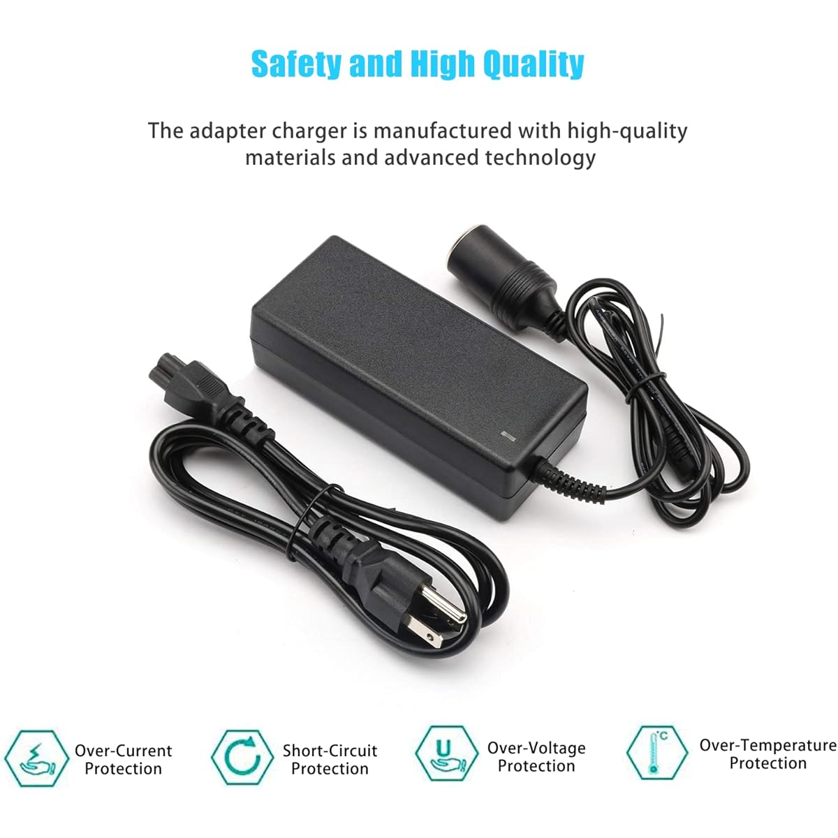 12V 8.5A 100W AC to DC Converter Car Cigarette Lighter Socket AC/DC Power Adapter Power Adapter for Car Vacuum Cleaner/Air Compressor/Portable Freezer/Other Devices