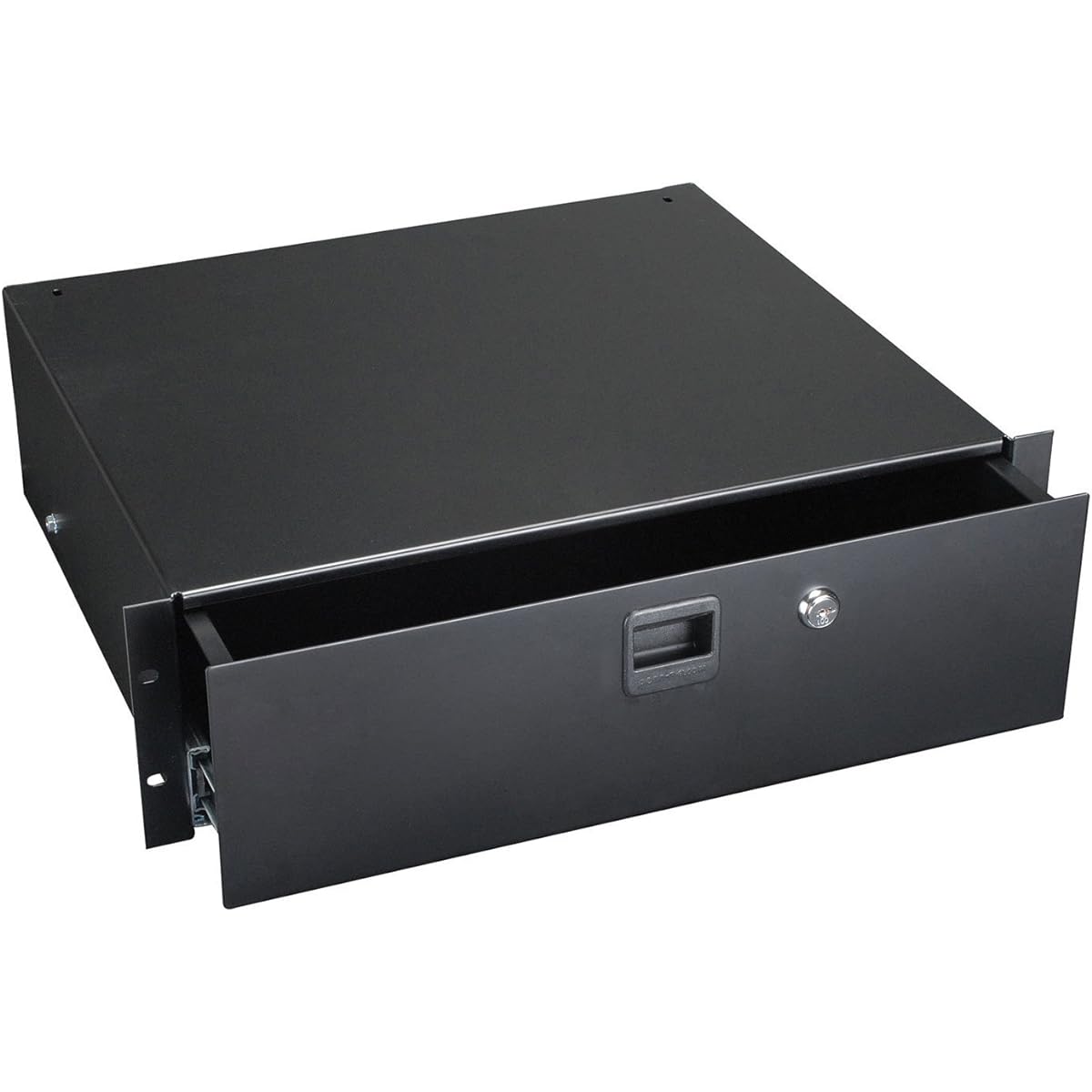 Penn Elcom Steel Rack Drawer with Slam Latch/Key Lock Standard Audio Equipment Home Theater IT DJ 15.25" Depth Gear Storage 3U (5.25") 3233LK