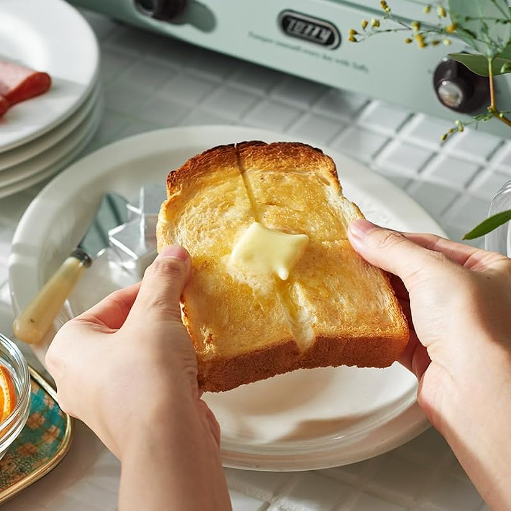 [Toffy] Far-infrared steam toaster K-TS6 (Pale Aqua) Far-infrared heater, 4 slices of bread, crispy toast, 10cc steam, oven cooking, removable door, retro, cute, stylish K-TS6-PA