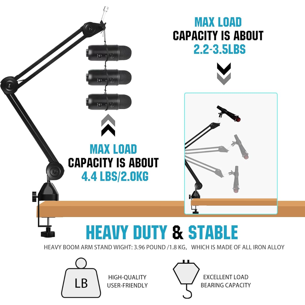 Microphone stand boom arm SBA3