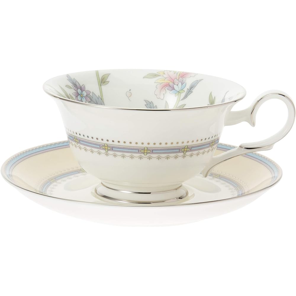 Noritake Cup & Saucer (Coffee Tea) 215cc Jardin Fleuri Bone China T50717A/4910