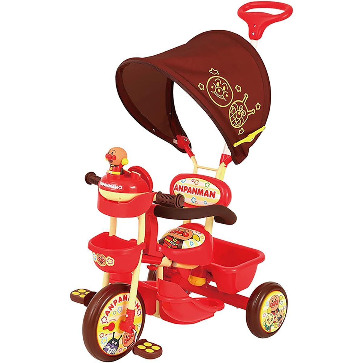 Joypalette Anpanman SP Tricycle with Buzzer 0210 Anpanman Tricycle for 1.5 years and up Push bar Sunshade Fully equipped Free pedal