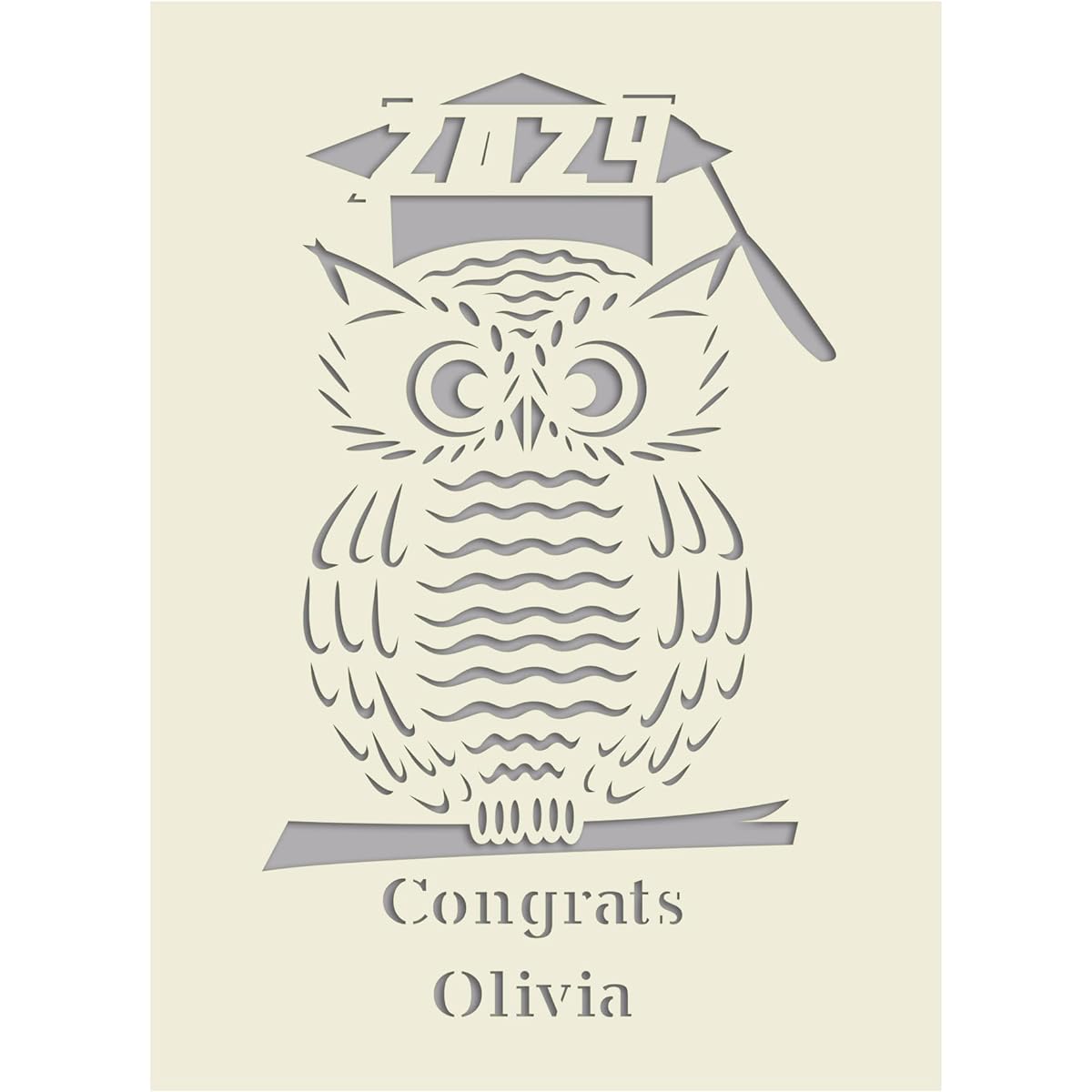 EDSG Personalized Graduation Cards 2024 Graduation Graduation Greeting Card Gift for Graduate Student Him Daughter Son Friend Congratulations Card with Name and Envelope (Grey)