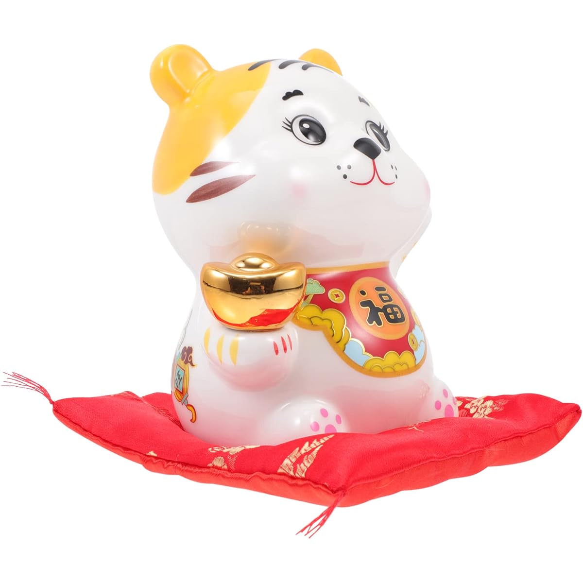 VOSAREA Tiger Money Box Christmas Decoration 1 Set Cute Piggy Bank 2022 Year of the Tiger Zodiac Figurine Collectible Money Box for Kids