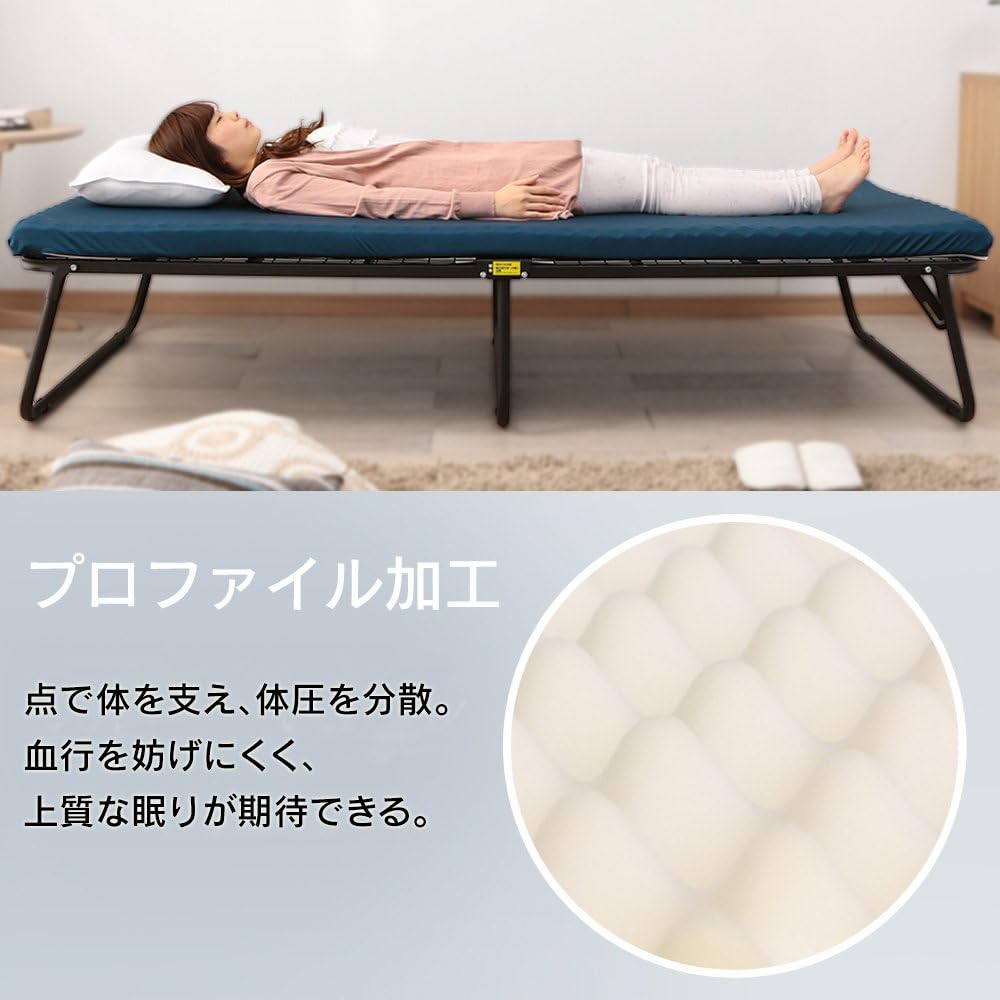 Iris Ohyama Mattress High Resilience Single Washable Air Urethane Profile Processing Mattress Topper Tri-fold Semi-Double MTRK-SD
