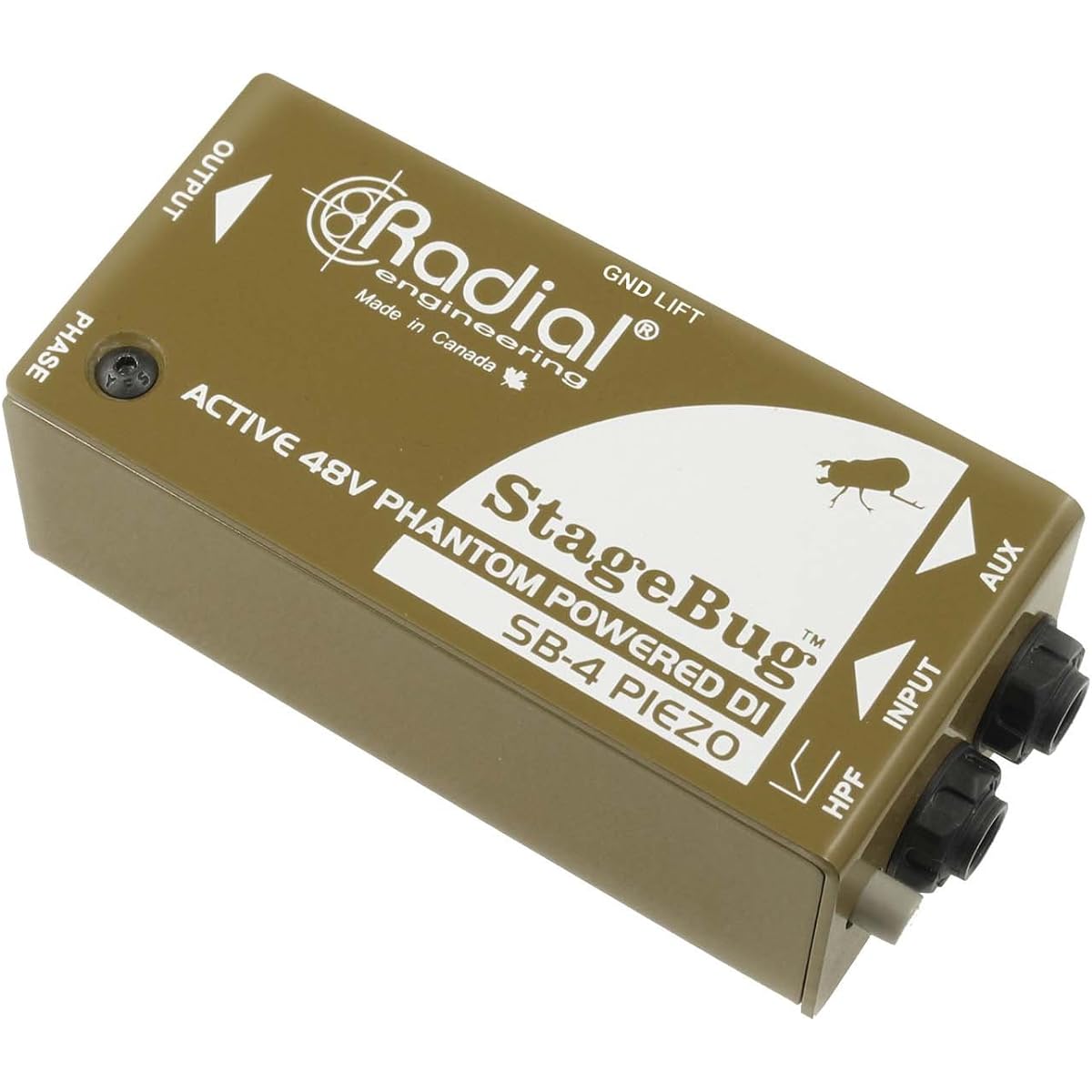 Radial StageBug SB-4 Piezo DI Box for Piezo PUs [Official Japanese Import]