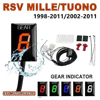 Speed Display Meter Gear Display Indicator Aprilia RSV Mille 1998-2011 RS V Mille Tuono 2002-2011 Motorcycle Accessories LED 1-6 Speed Display