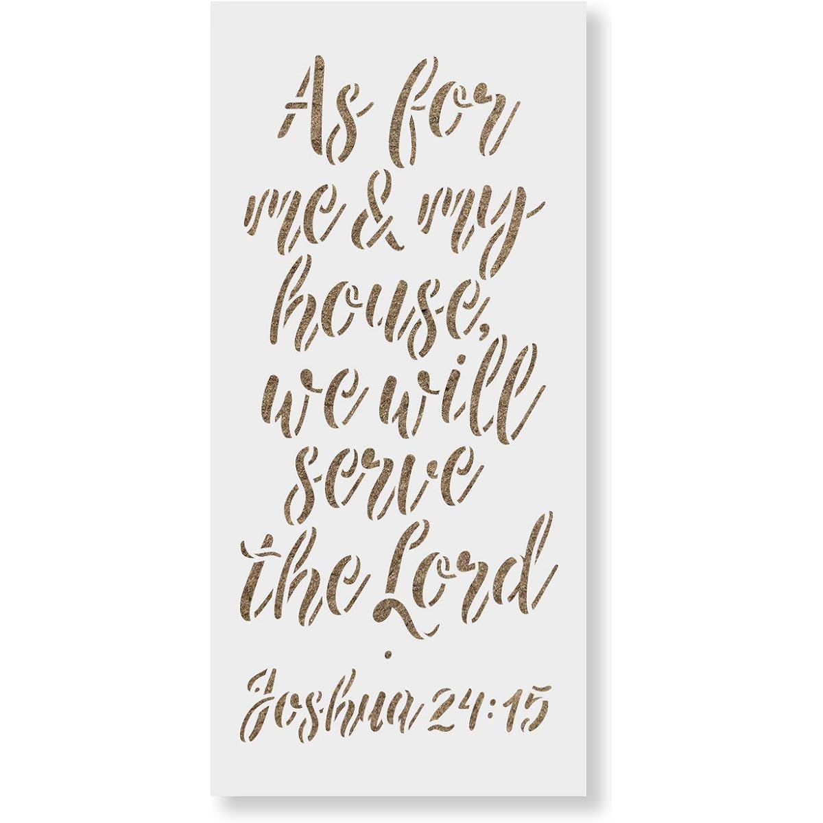We Will Serve The Lord Bible Verse Stencil - Reusable Stencil for Painting - DIY We Will Serve The Lord Bible Verse Home Decor