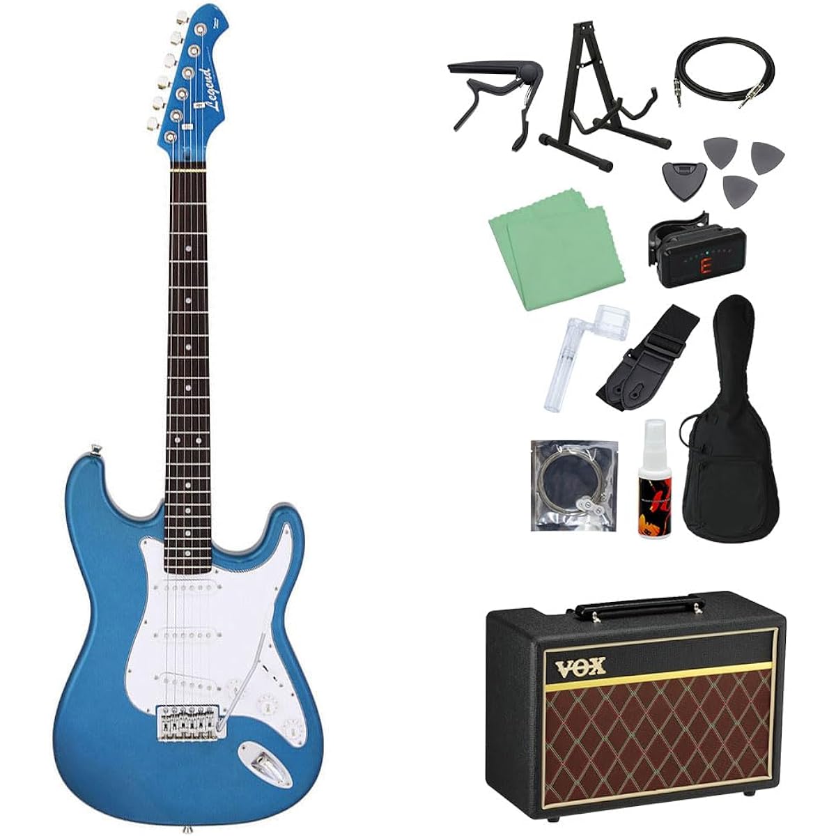 LEGEND LST-Z Electric Guitar Beginner 14-piece Set [With VOX Amplifier] MBMB Stratocaster Type Legend