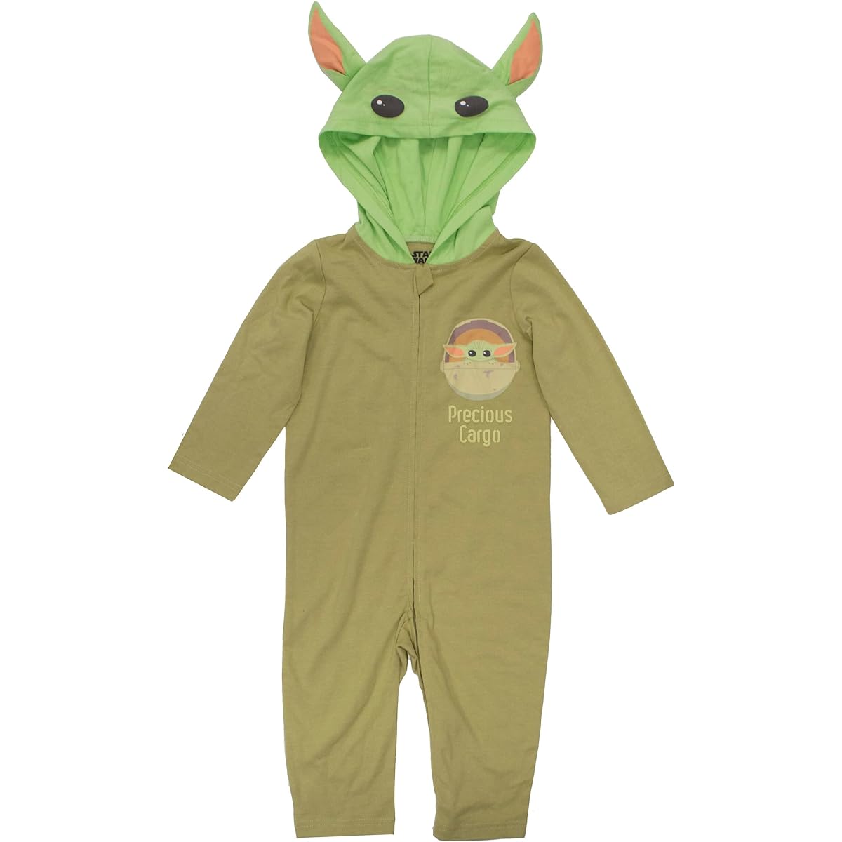 Star Wars The Mandalorian Baby Yoda Toddler Boys Costume Coverall Green 3T