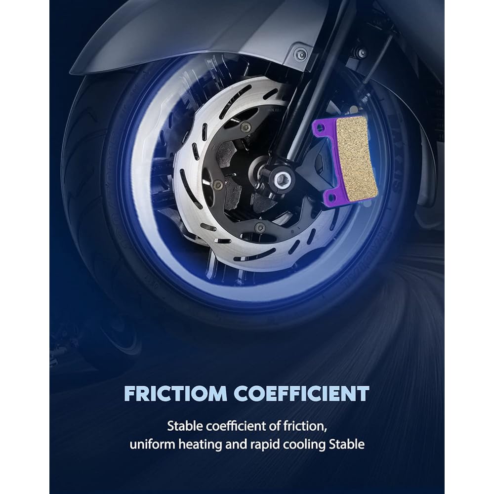 ECCPP FA379 FA254 Brake Pad Front and Rear Carbon Fiber Replacement Brake Pad Kit 2006-2009 Suzuki, 2008-2009 2011-2012 Suzuki Hayabusa, 2013 Suzuki Hayabusa GSX1300RA ABS