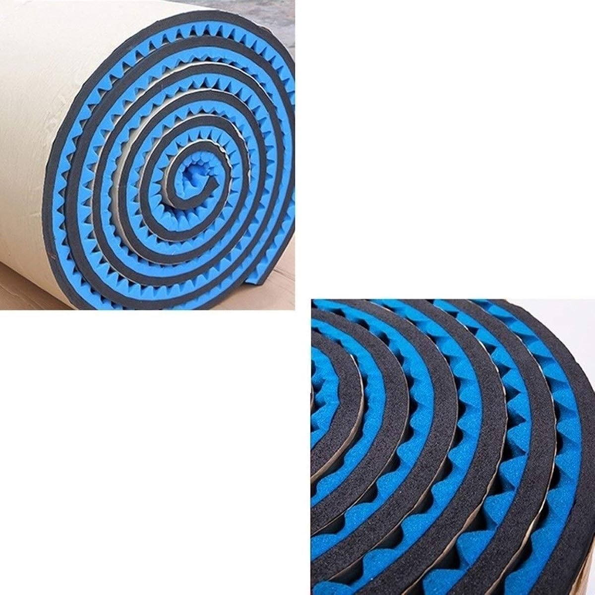 Anti-noise 1 square meter floor soundproof mat,applicable to piano drum kit shock absorber studio acoustic room treatment thickness: 5CM household goods (blue) (yellow)