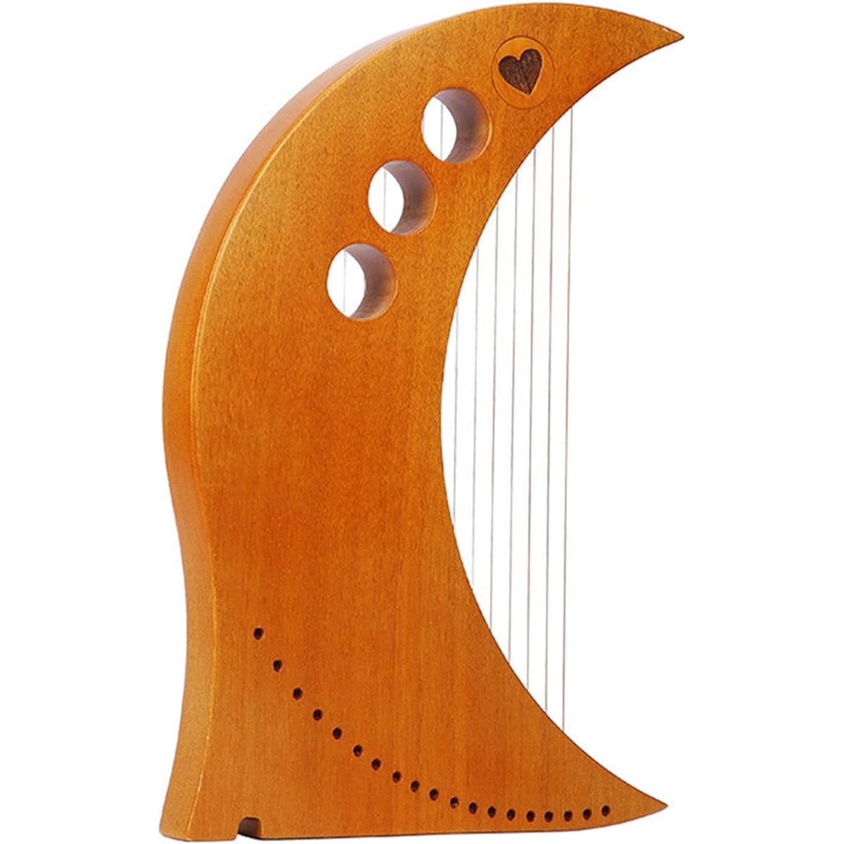 WowZza Wooden Lyra Harp 19 String Small Lyra Veneer 19 Tone Harp Portable Musical Instrument