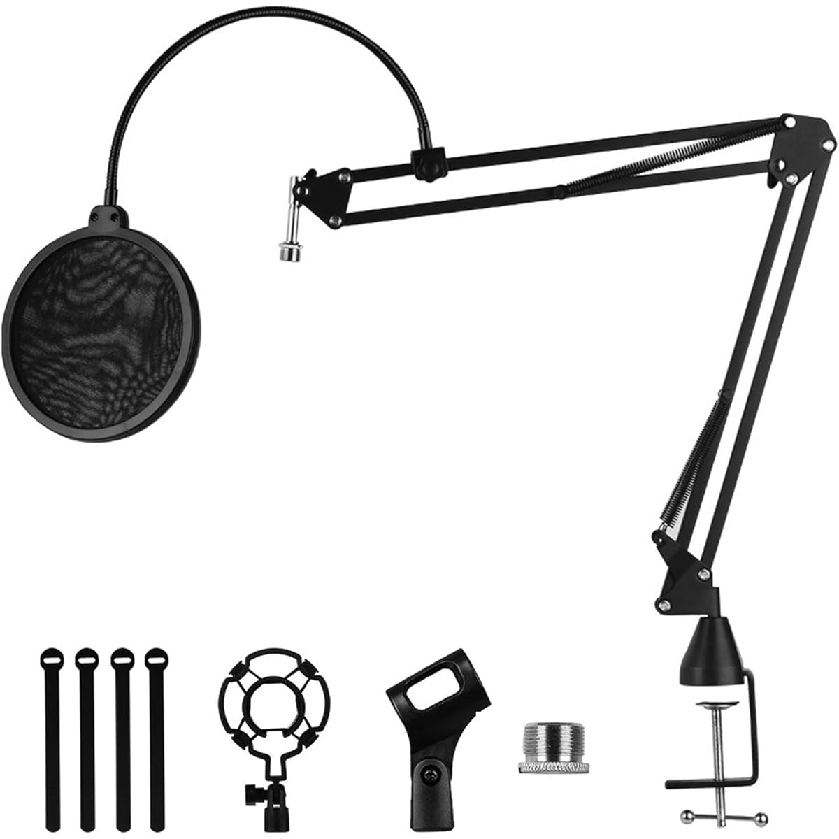 FULPMUTY Gaming Live Streaming Microphone Stand with Adjustable Arm - Perfect for Video, Gaming, Conferences, Broadcast, and Studio (Mic Boom Arm)