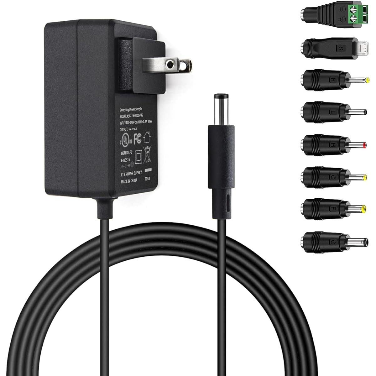 UL Listed GOOKYO 5V 4A Power Supply 5VDC 4000mA Wall Charger Multi-chip Switching Replacement AC Adapter Compatible with DC5V Devices such as Jetson Nano, Atomic Pi, USB Hub, Cable Box, DAC, etc. Power Supply