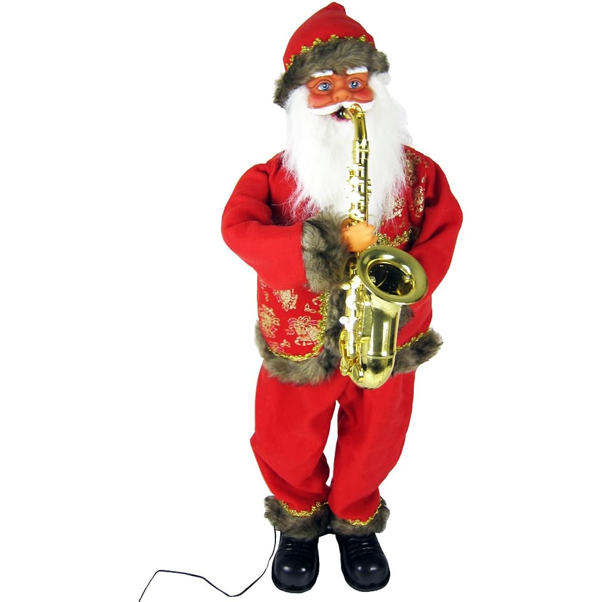 Music Dancing Santa Claus 90cm Saxophone Playing Santa Red 1512