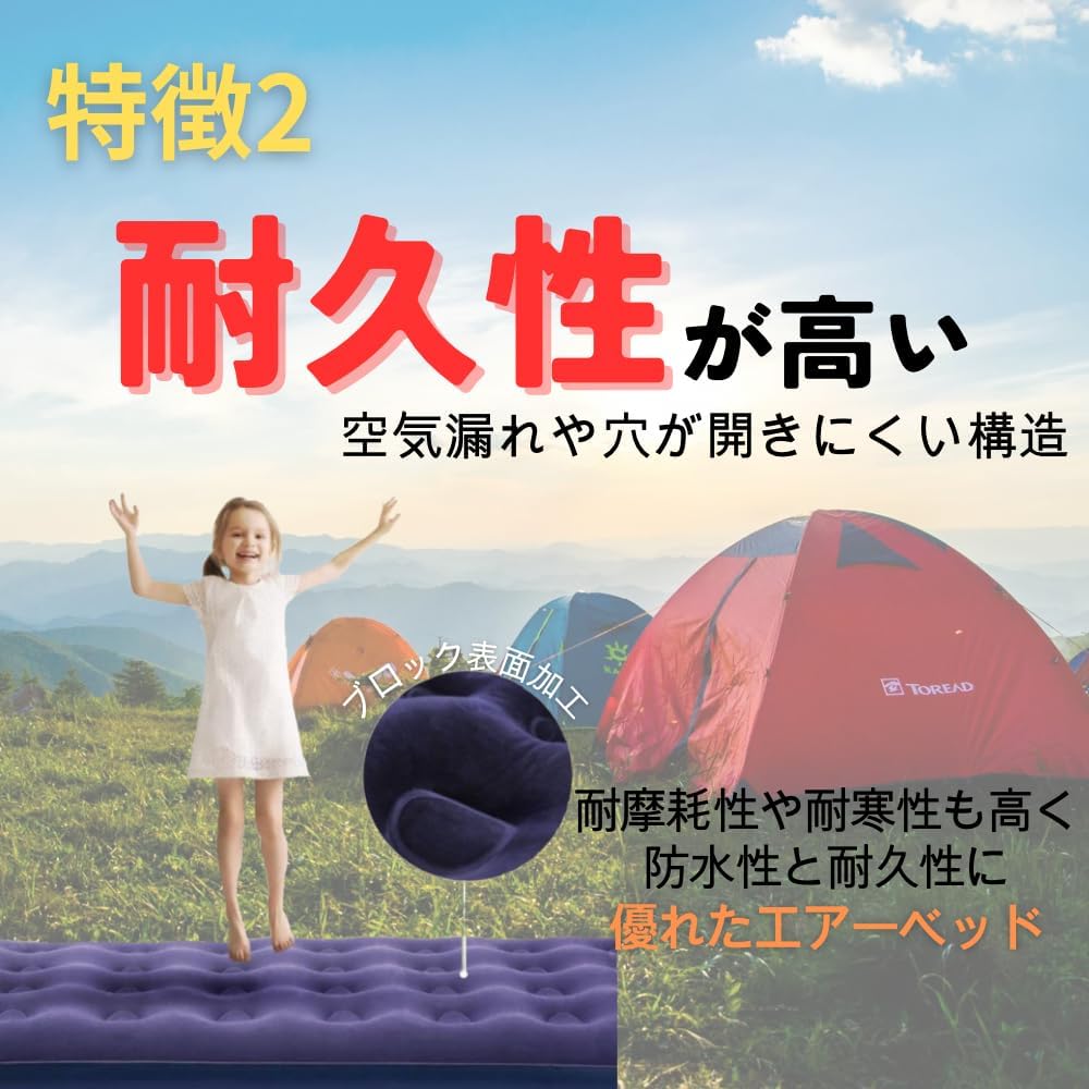 [GTC Premium] Air Bed Double Camping Earthquake Flood Disaster Prevention Spare Mountain Climbing Outdoor Car Night Tent Air Mat (Double)