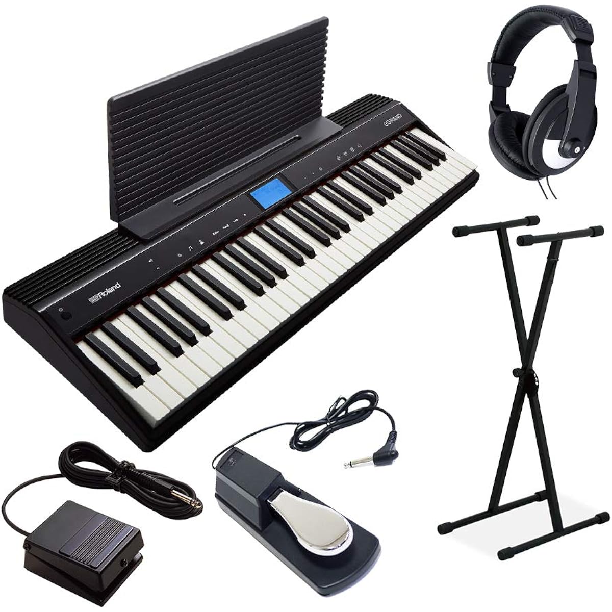 Roland GO-61P 61 keys X stand/damper pedal/headphone set Roland