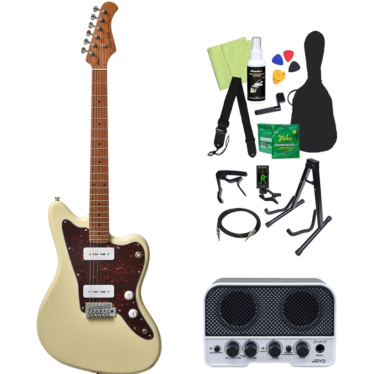 Bacchus BJM-1-RSM/M 14-piece electric guitar beginner set [with Bluetooth mini amp] OWH Bacchus