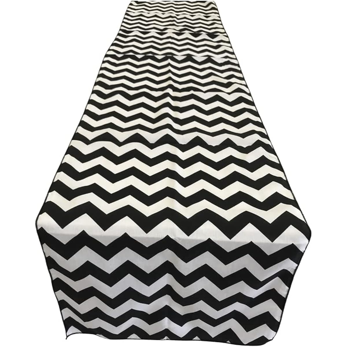 New Creations Fabric & Foam Inc Chevron/Zigzag Polycotton Chevron Table Runner, 14" Wide x 108" Long