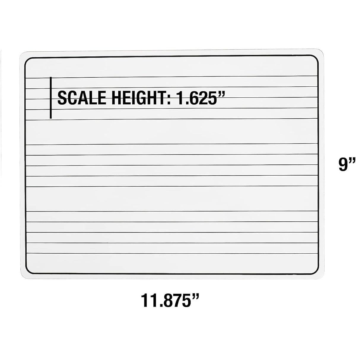 Whiteboard Music Stuff Whiteboard Single Sided 9 x 11.9 inches for Home or School