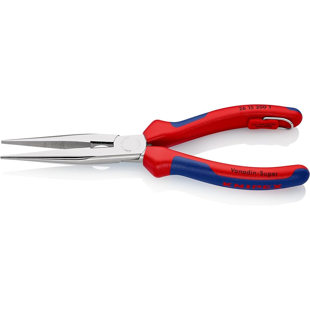KNIPEX 2615-200TBK long nose pliers fall prevention (BK)
