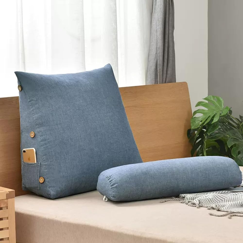 Aikenn Lumbar Pillow, Cushion, Backrest, Triangle Cushion, Office, Fluffy Support, Office Chair, Sofa, Bed, Chair, High Resilience, Lumbar Support, For Reading, TV Lumbar Support, For Reading Use, For