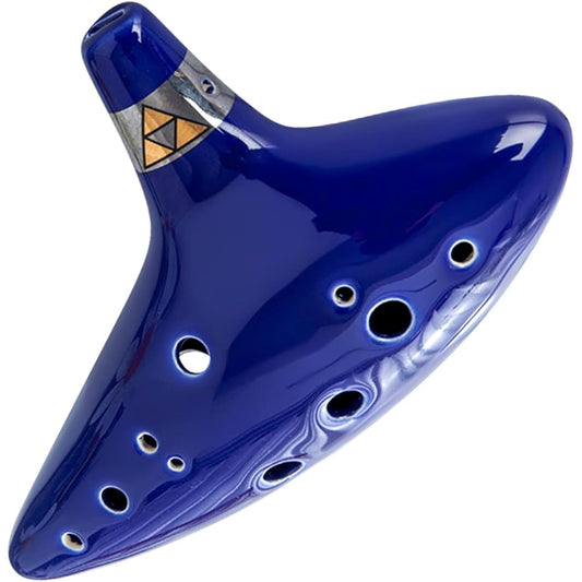 12 Hole Alto C Ceramic Ocarina Portable Wind Instrument Ocarina Musical Instrument with Protective Bag (2)