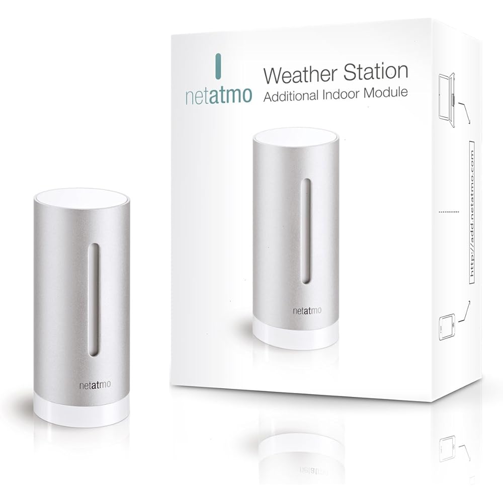 NETATMO (Netatomo) Indoor additional module that allows you to increase the number of measurement points (exclusively for weather stations) Measures temperature, humidity, and carbon dioxide [Japanese authorized distributor product, warranty included]