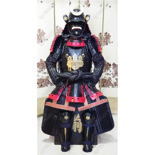 Wearable Armor Suit Samurai Iron Two-Ply Sun Black & Red O017