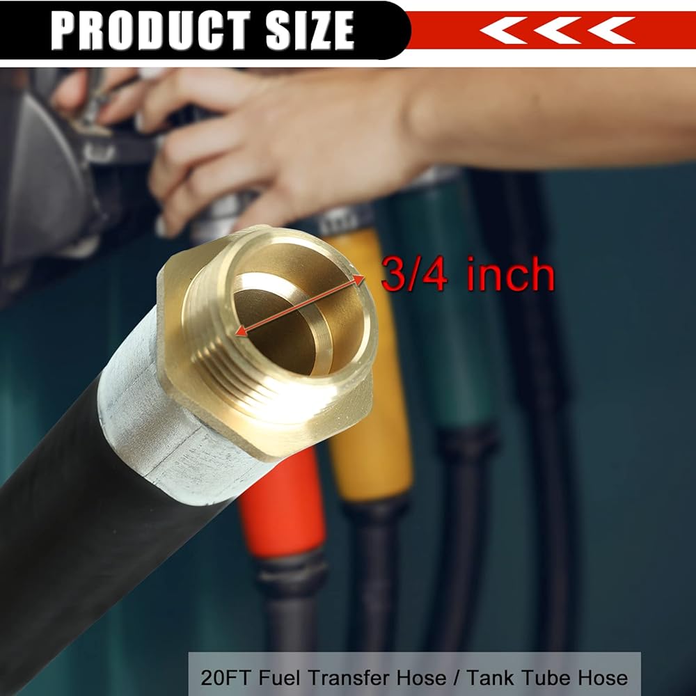 SUPERFASTRACING Fuel Transfer Hose & Heavy Duty Fuel Pump Fuel Transfer Hose SU49807