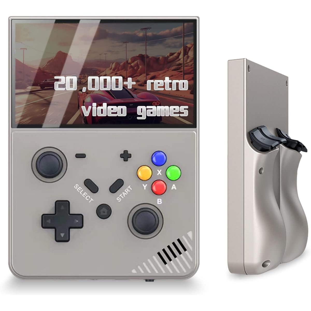 SAMIQU R43 Pro Handheld Game Console - 4.3inch IPS Screen Linux EmuELEC System Retro Game Player Cortex-A17 CPU 20000+ Classic Games with 64G TF Card