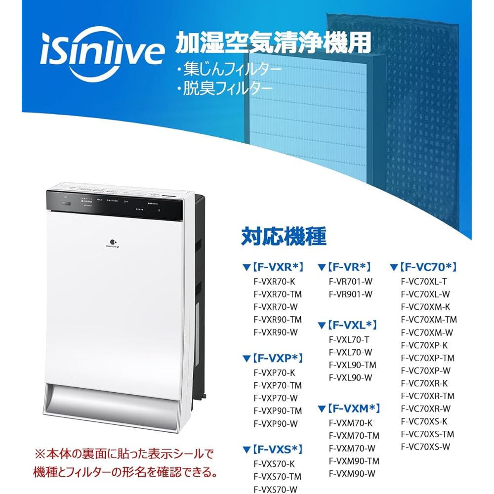 F-ZXLP90 Dust Collection Filter F-ZXLD90 Deodorizing Filter Consumables Set Panasonic Air Purifier Filter f-vxs90 f-vxl90 f-vxp90 f-vc70xl f-vc70xm f-vc70xr f-vc70xp Humidifying Air Purifier Compatible Filter